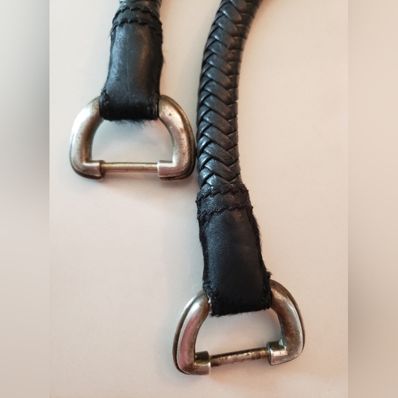 Keiselstein-Cord Pair of Leather Purse handles/sterling, preowned - Picture 3 of 11